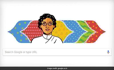 கூகுள் டூடுலில் இந்திரா காந்தி சாயலில் முகம் காட்டும் அந்தப் பெண்மணி யார்?