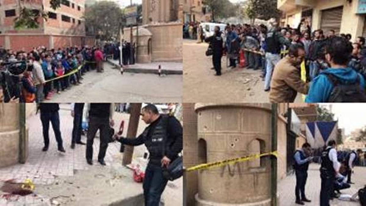 எகிப்து தேவாலயம் வெளியே மர்ம நபர்கள் துப்பாக்கிச்சூடு: 6 பேர் சாவு