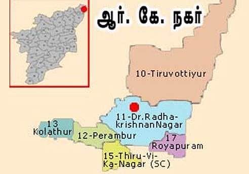 ஆா்.கே. நகா் தொகுதியில் அதிமுக- திமுக கடும் போட்டி!