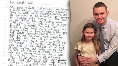 எனக்கு கூகுளில்  வேலை வேண்டும்: சுந்தர் பிச்சைக்கு 7 வயது சிறுமி கடிதம்! 