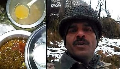 ராணுவத்தினருக்கு வழங்கப்படும் உணவு குறித்து புகார் கூறி பரபரப்பை ஏற்படுத்திய வீரர் பணி நீக்கம்