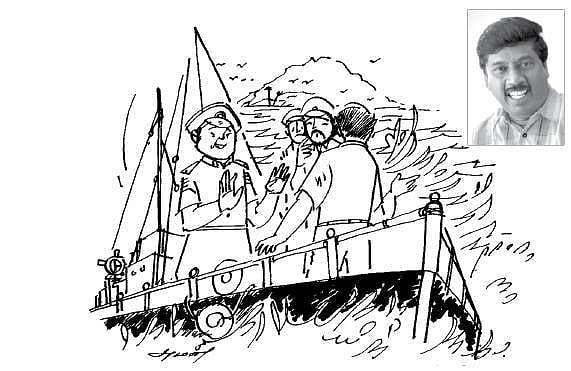 வார்தா புயலில் வாக்கிங் போனவர்கள்!