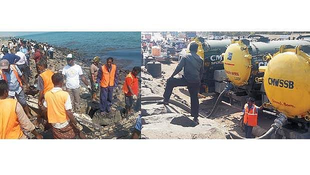 8 நாள்கள் ஆகியும் தீராத எண்ணெய்க் கழிவுப் பிரச்னை: திட்டமிடலில் ஏற்பட்ட தோல்வியே காரணம்?