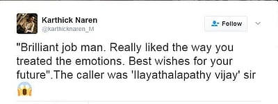 துருவங்கள் 16 பட இயக்குனரை தொலைபேசியில் பாராட்டிய நடிகர் விஜய் 