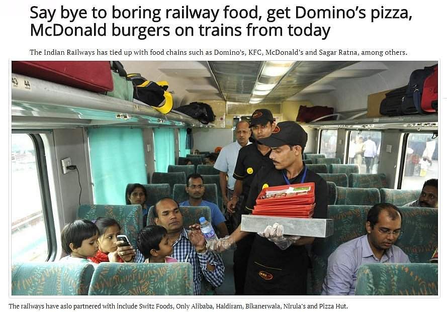 போரடிக்கும் ரயில்வே உணவுக்கு குட்பை... இனி டோமினோஸ் பீட்ஸா, கே.எஃப்.சி என்று களை கட்டப் போகிறது ரயில்வே கேன்டீன்!