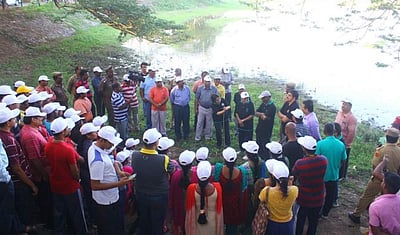 ஆளுநர் கிரண்பேடியின் 100-வது வார கள ஆய்வுப் பயணம்: வேல்ராம்பட்டு ஏரிக்கரையில் 400 மரக்கன்றுகள் நடும் திட்டம்