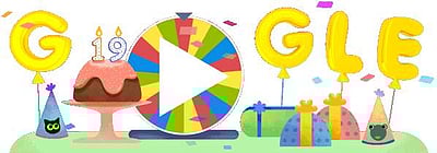 19-ஆவது பிறந்ததினம் கொண்டாடும் கூகுள்