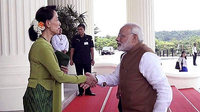 மியான்மர் அதிபருடன் மோடி சந்திப்பு