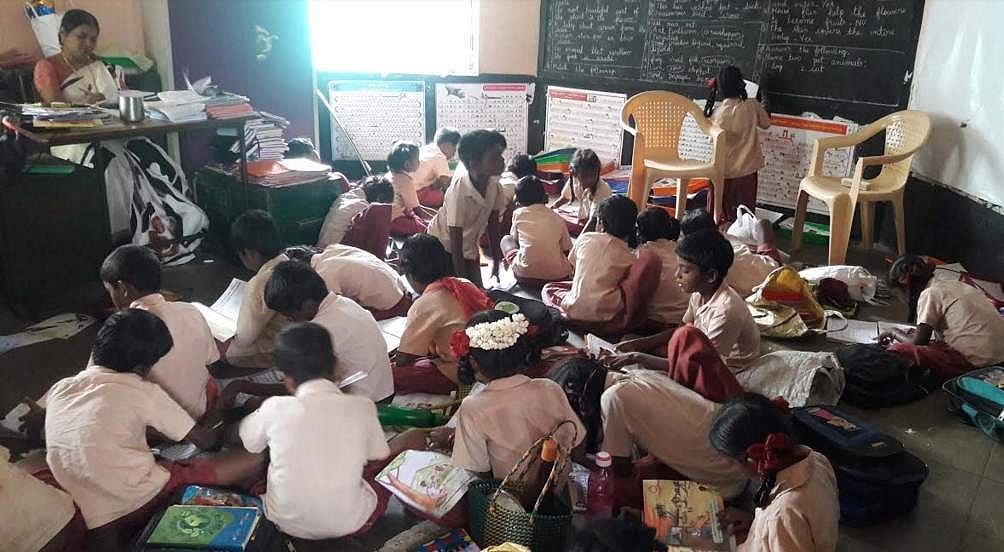 ஜாக்டோ-ஜியோ போராட்டம்: ஸ்ரீவிலி.யில் முழு அளவில் இயங்கிய பள்ளிகள்