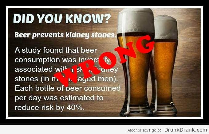 தினமும் பீர் சாப்பிட்டா கிட்னி ஸ்டோன் வராதுன்னு யார் சொன்னது?