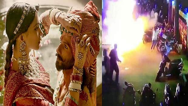 'பத்மாவத்' திரையரங்கு மீது பெட்ரோல் குண்டு வீச்சு