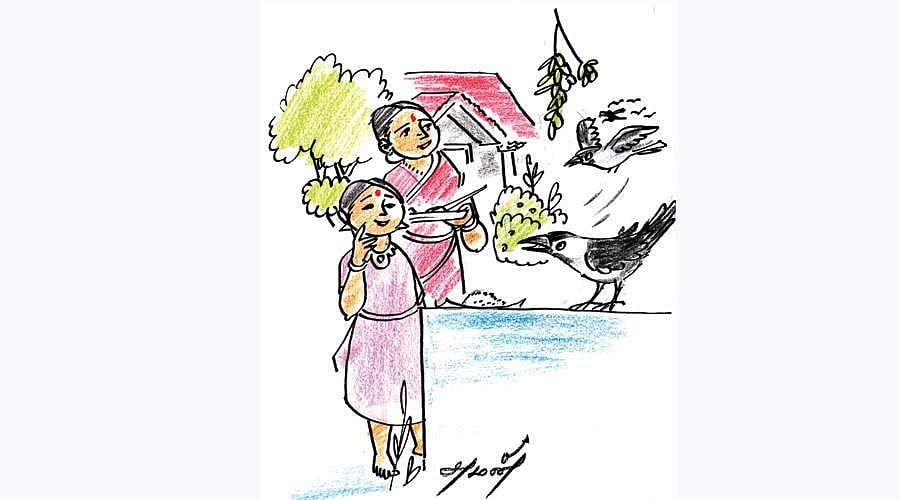 சிறுவர் பாடல்!: காக்கையக்கா!