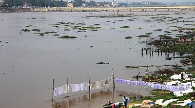 வைகை ஆற்றில் கரைபுரண்டோடும் நீர்