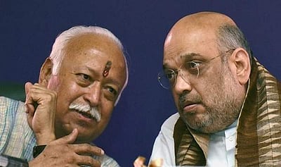 பாஜக தேசியத் தலைவர் அமித் ஷா -ஆர்எஸ்எஸ் தலைவர் மோகன் பகவத் சந்திப்பு 