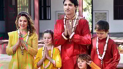 சபர்மதி ஆசிரமத்திற்கு கனடா பிரதமர் வருகை