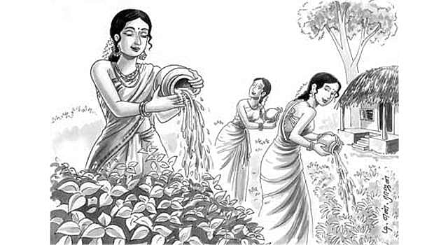 சகுந்தலையும் நற்றிணைத் தலைவியும்!