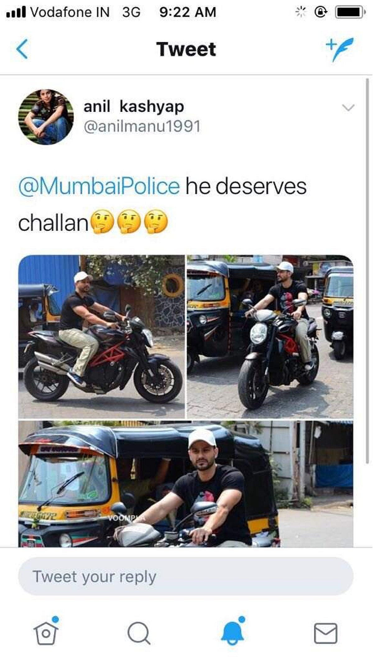 ஹெல்மெட் அணியாமல் பைக் ஓட்டிய பாலிவுட் நடிகருக்கு அபராதம்: புகைப்படங்களை முன்வைத்து நடவடிக்கை எடுத்த காவல்துறை!