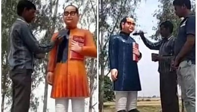 காவியிலிருந்து மீண்டும் நீலத்திற்குச் சென்ற அம்பேத்கர் சிலை: உஷார் உத்தரப்பிரதேசம்! 