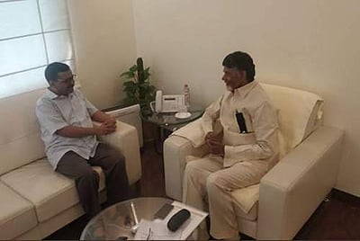தில்லியில் சந்திரபாபு நாயுடுவுடன் அரவிந்த் கேஜரிவால் சந்திப்பு
