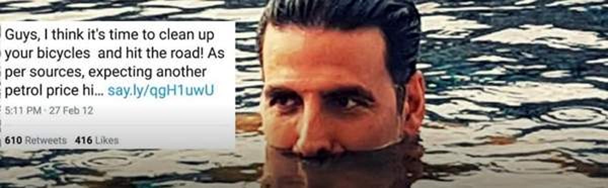 கடும் விமர்சனத்திற்கு உள்ளாகி வரும் நடிகர் அக்ஷய் குமாரின் டெலிட்டட் ட்விட்!