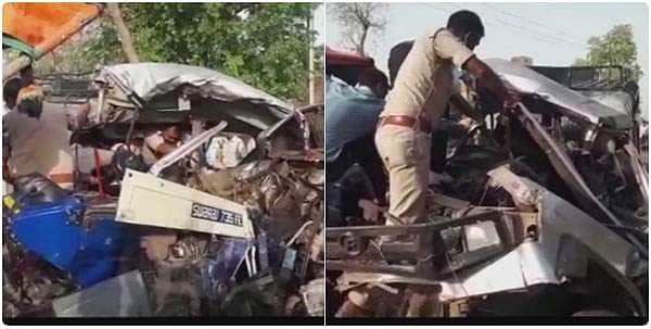 மத்தியப்பிரதேசத்தில் கோர விபத்து: ஜீப் மீது டிராக்டர் மோதி 12 பேர் பலி; 6 பேர் காயம்