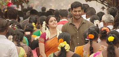 கேக் வெட்டு! கொண்டாடு! விஷால் மற்றும் கீர்த்தி சுரேஷின் மகிழ்ச்சிக்குக் காரணம் இதுதான்! (படங்கள்)