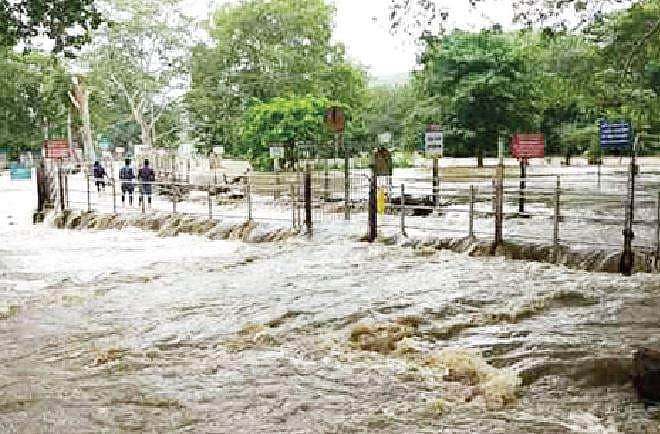 ஒகேனக்கல் அருவிக்குச் செல்லவே சுற்றுலாப் பயணிகளுக்குத் தடை: போலீஸ் குவிப்பு