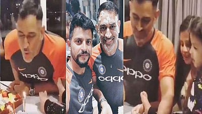 'ஓம் ஃபினிஷாய நமஹ' தோனிக்கு குவிந்த பிறந்தநாள் வாழ்த்துகள்: வைரலாகும் விடியோ