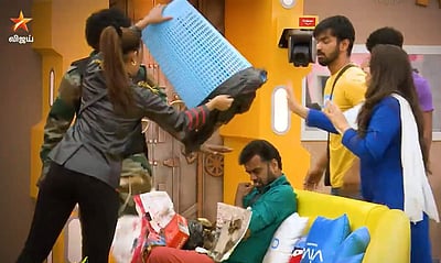 பிக் பாஸ்: டாஸ்க் என்கிற பெயரில் மோசமாக நடந்து கொண்ட ஐஸ்வர்யா: கமல் சாட்டையைச் சுழற்றுவாரா?