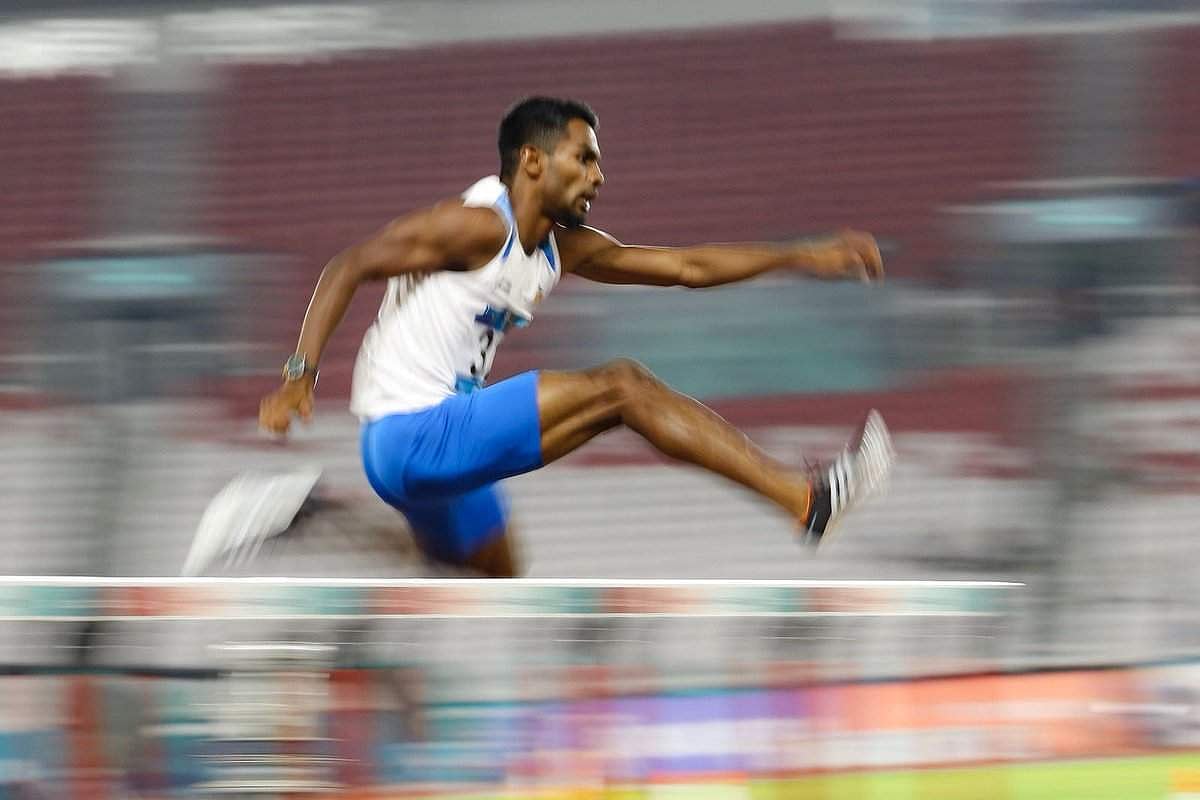 ஆடவர் 400 மீ. தடை தாண்டுதல்: வெள்ளி வென்றார் தமிழகத்தைச் சேர்ந்த அய்யாசாமி தருண்