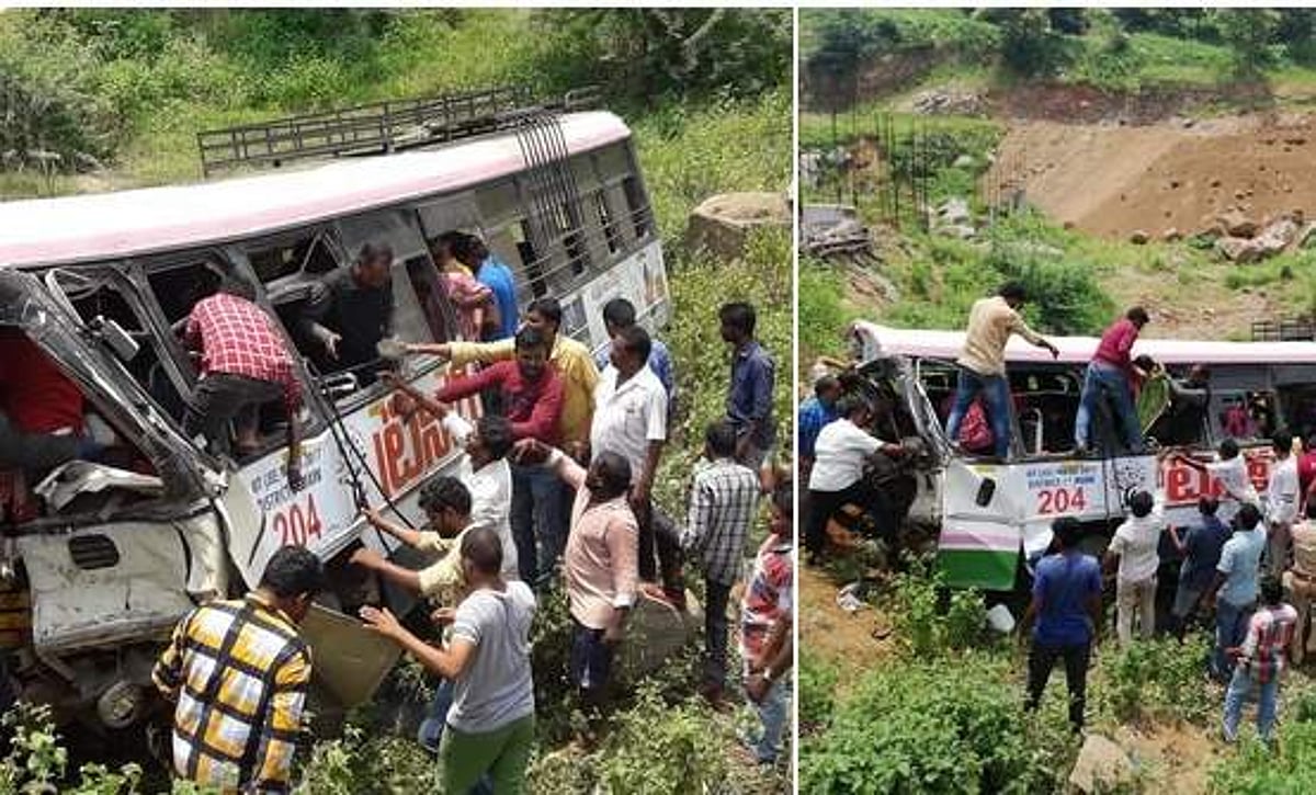 தெலங்கானாவில் பயங்கரம்: மலைப்பாதையில் அரசுப் பேருந்து விழுந்ததில் பலி எண்ணிக்கை 40 ஆக உயர்வு