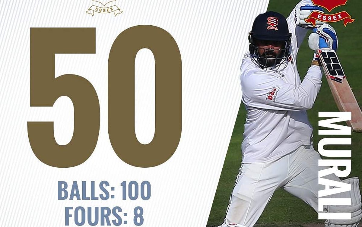 கவுண்டி கிரிக்கெட்டில் தொடர்ச்சியாக இரு அரை சதங்கள் எடுத்த முரளி விஜய்! பலன் கிடைக்குமா?