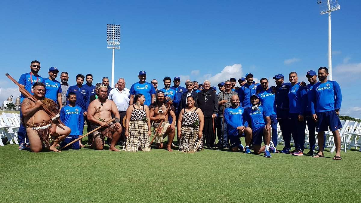 இந்திய அணிக்கு பாரம்பரிய வரவேற்பளித்த மாவோரி பழங்குடியினரின் விடியோ