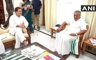 தில்லியில் கேரள முதல்வர் பினராயி விஜயனுடன் ராகுல் காந்தி திடீர் சந்திப்பு 