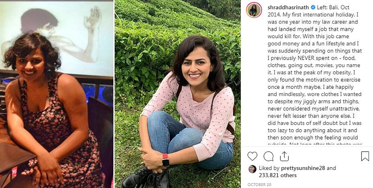 எப்படி இருந்த நான் இப்படி ஆகிட்டேன்! நடிகை ஷ்ரத்தாவா இது?