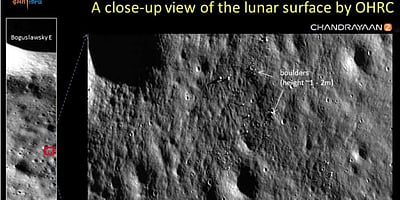 நிலவின் தென் துருவத்தை படம்பிடித்த சந்திரயான்-2 ஆர்பிட்டர்