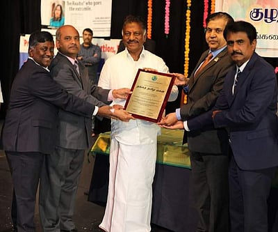 அமெரிக்காவில் துணை முதல்வர் ஓபிஎஸ்-க்கு 'தங்கத் தமிழ் மகன்' விருது!