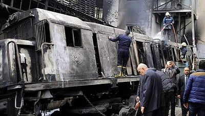 எகிப்து தலைநகரில் ரயில்வே நிலையத்தில் தீ விபத்து: 20 பேர் பலி 