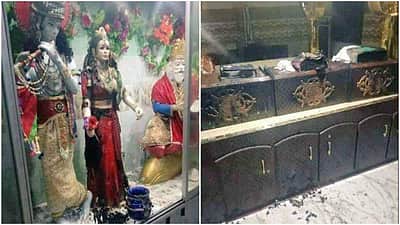 பாகிஸ்தானில் ஹிந்து கோவில் சேதம்: சிலைகள், புனித நூல்கள் தீயிட்டு எரிப்பு 
