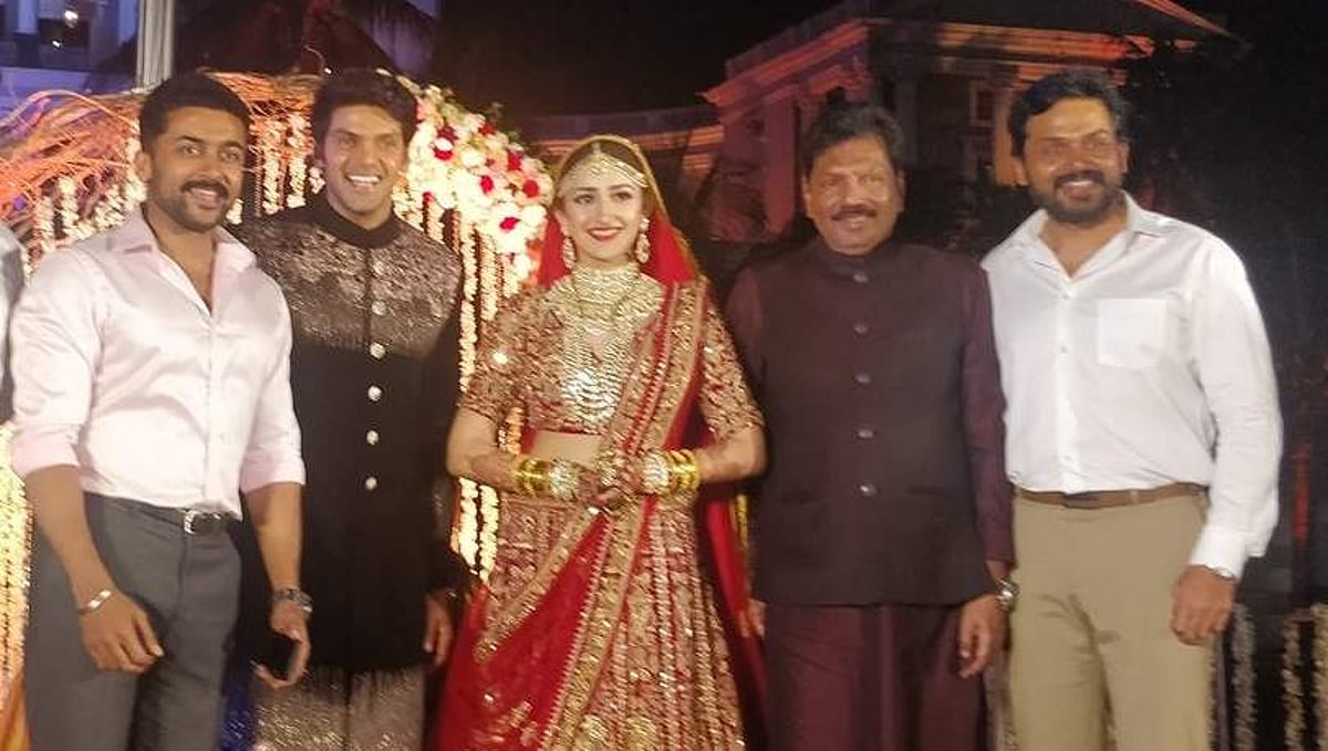 ஆர்யா - நடிகை சயீஷா திருமணம்: பிரபலங்கள் பங்கேற்பு! (படங்கள்)