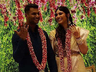 நடிகர் விஷால் - அனிஷா திருமண நிச்சயதார்த்தம்: ஹைதராபாத்தில் இன்று நடைபெற்றது