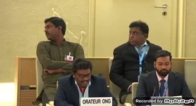 நீதி விசாரணையை நீர்த்துப் போகச் செய்யும் இலங்கை அரசு: ஐ.நா மனித உரிமை சபை கூட்டத்தில் பேசிய கருணாஸ் 