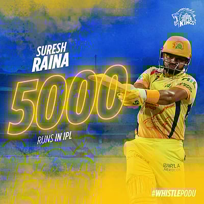 5,000 ரன்கள் குவித்து சுரேஷ் ரெய்னா அபார சாதனை!