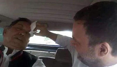 விபத்தில் காயமடைந்த பத்திரிகையாளரை மருத்துவமனை அழைத்துச் சென்ற ராகுல் காந்தி