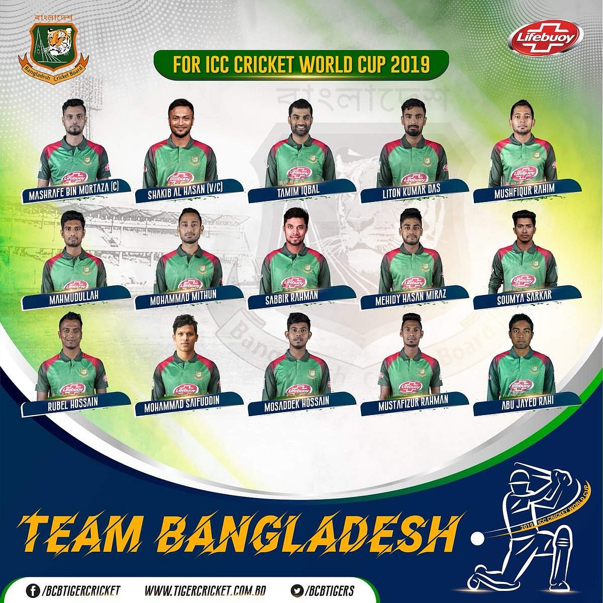 உலகக் கோப்பை: 15 பேர் கொண்ட வங்கதேச அணியில் புதிய வீரர் ஒருவருக்கும் வாய்ப்பு!