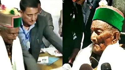 32-ஆவது முறையாக வாக்களித்த நாட்டின் முதல் வாக்காளர்!