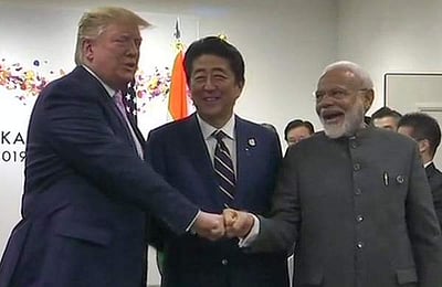 நரேந்திர மோடி, டொனால்டு டிரம்ப், ஷின்ஸோ அபே சந்திப்பு