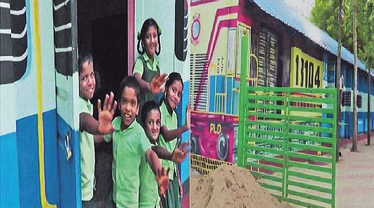 பள்ளி வளாகத்தில் ரயில்!