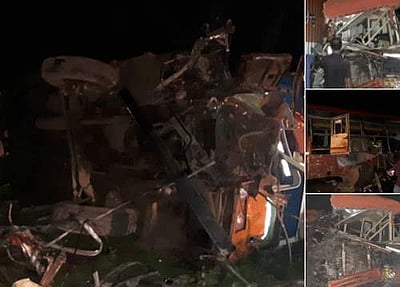 மகாராஷ்டிராவில் கண்டெய்னர் லாரி - பேருந்து மோதி விபத்து: 11 பேர் பலி