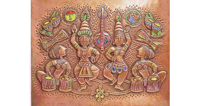 செப்புத் தகட்டு சிற்பங்கள்!